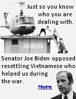 Even though Biden knew many of these people would be murdered for helping us during the war, he opposed any financial aid to get them out of the country. 
